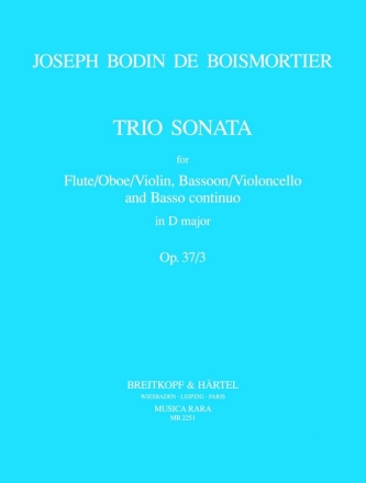 Triosonate D-Dur op.37,3 fr Flte (Oboe, Violine), Fagott (Violoncello) und Bc
