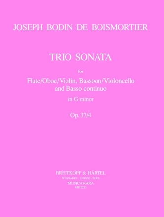 Triosonate g-Moll op.37,4 fr Flte (Oboe, Violine), Fagott (Violoncello) und Bc