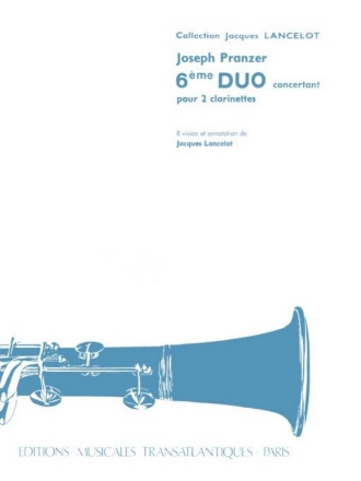 duos concertants vol.6 pour 2 clarinettes partition
