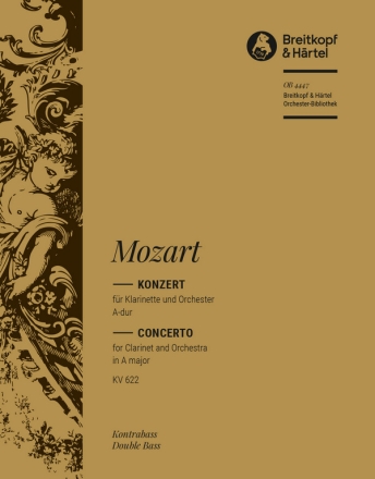 Konzert A-Dur KV622 fr Klarinette und Orchester Kontrabass