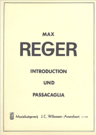 Introduction und Passacaglia fr Orgel