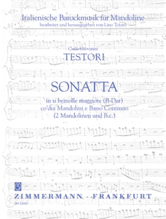 Sonate B-Dur fr 2 Mandolinen und bc