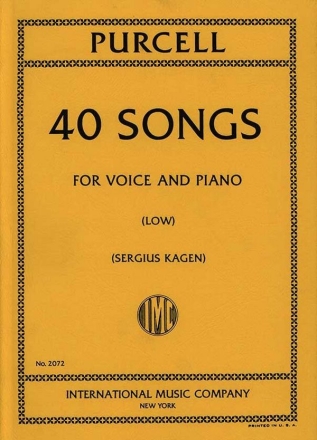 40 Songs complete for low voice and piano