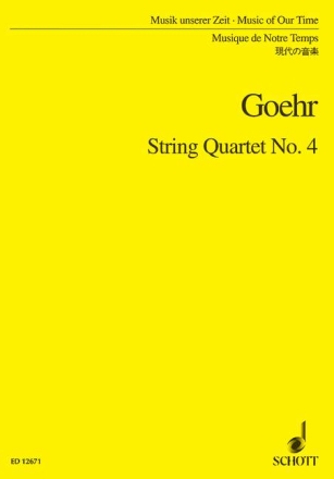 String quartet N.4 op.52 'In memoriam John Ogdon' (1990) fr Streichquartet study score