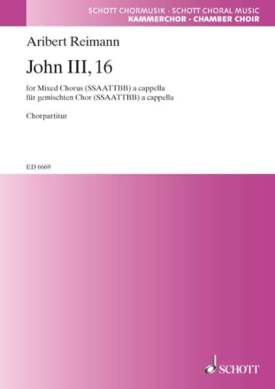 John III, 16 fr gemischten Chor (SSAATTBB) a cappella Chorpartitur