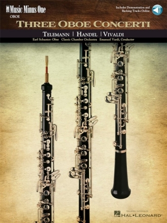 Music minus one Oboe 3 concertos (Telemann, Hndel, Vivaldi) noten und CD