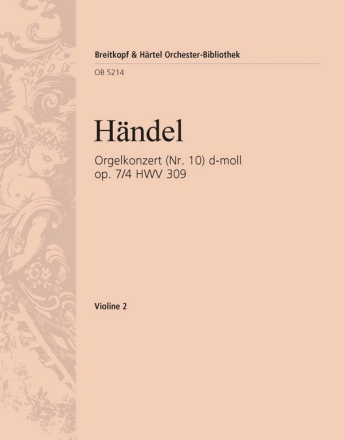 Konzert d-Moll op.7,4 HWV309 fr Orgel und Orchester Violine 2