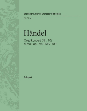 Konzert d-Moll op.7,4 HWV309 fr Orgel und Orchester Orgel solo