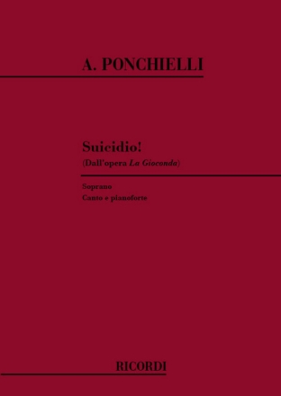 Suicidio dall'opera La Gioconda per soprano e pianoforte