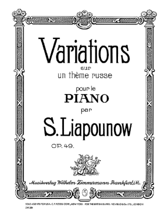 Variations sur un thme russe op.49 fr Klavier