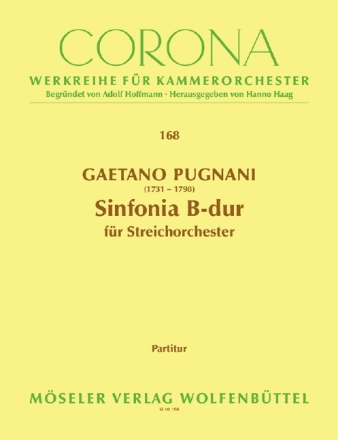 Sinfonie B-Dur fr Streichorchester Partitur