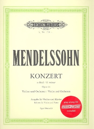 Konzert e-Moll op.64 fr Violine und Orchester (+CD) fr Violine und Klavier