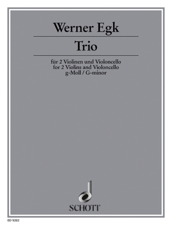 Trio g-Moll fr 2 Violinen und Violoncello Partitur und Stimmen