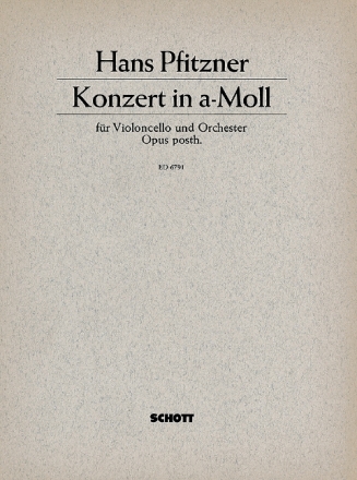 Konzert a-Moll op. posth. fr Violoncello und Orchester Klavierauszug mit Solostimme