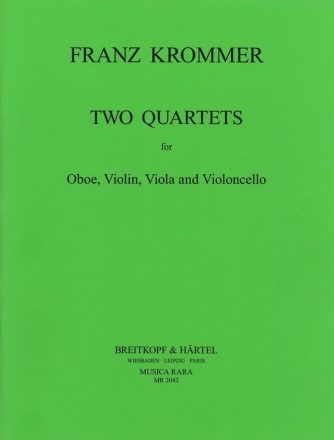 2 Quartets for Oboe, violin, viola and cello parts