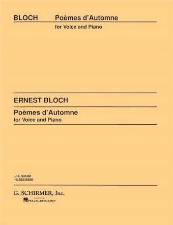Pomes d'automne for voice and piano