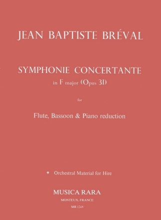 Sinfonia concertante F-Dur op.31 fr Flte, Fagott und Orchester fr Flte, Fagott und Klavier