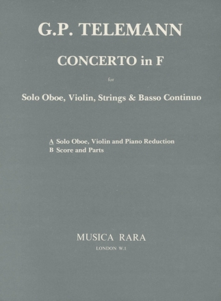 Konzert F-Dur fr Oboe, Violine, Streicher und Bc fr Oboe, Violine und Klavier