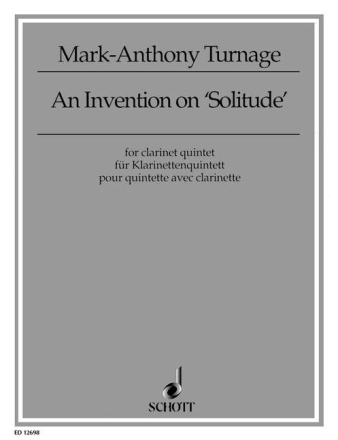 An invention on solitude fr Klarinette und Streichquartett Partitur und Stimmen