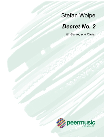 Decret no.2 fr Gesang und Klavier