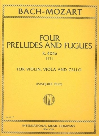 4 Preludes and Fugues (Bach) KV404a for string trio parts