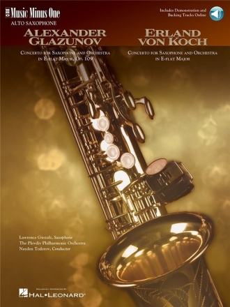 MUSIC MINUS ONE ALTO SAXOPHONE CONCERTO OP.109 (GLAZUNOV)  AND CONCERTO E FLAT MAJOR (E. VON KOCH)