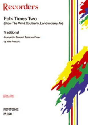 Folk Times 2 Traditional for 3 recorders (SAT) score and parts