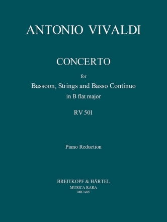 Konzert B-Dur RV501 fr Fagott, Streicher und Bc Ausgabe fr Fagott und Klavier