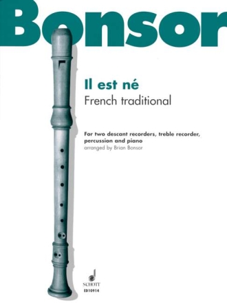 Il est ne french traditional for 3 recorders (SSA), piano and percussion