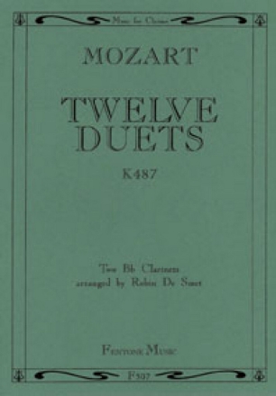 12 Duets KV487 for two clarinets score
