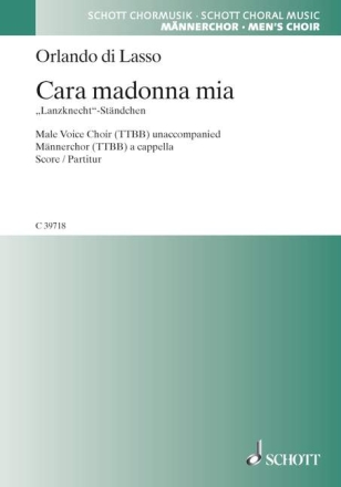 Cara Madonna mia fr Mannerchor a cappella singpartitur (dt/it)