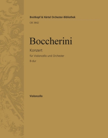 Konzert B-Dur G482 fr Violoncello und Orchester Violoncello