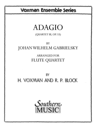 Adagio for flute quartet score and parts