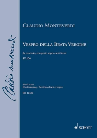Vespro della beata vergine SV206 fr Soli, Doppelchor (SSATTTTBB) und Orchester Klavierauszug