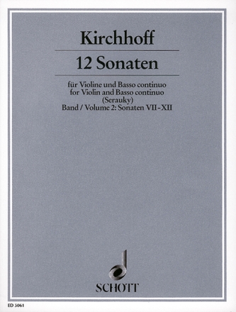 12 Sonaten Band 2 (Nr.7-12) fr Violine und Bc