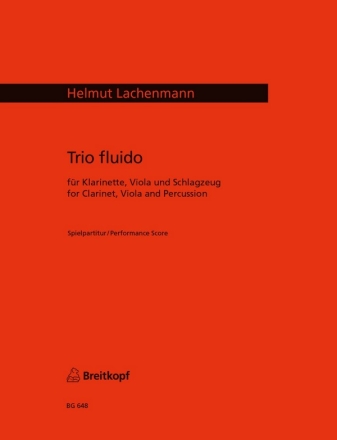 Trio fluido fr klarinette in b, viola und Schlagzeug Spielpartitur