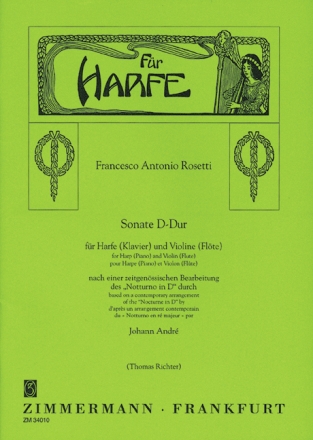 Sonate D-Dur fr Harfe (Klavier) und Violine (Flte)