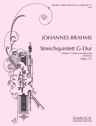 Quintett G-Dur op.111 fr 2 Violinen, 2 Violen und Violoncello Stimmen