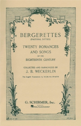 Bergerettes 20 romances and songs of the 18th century for voice and piano (fr/en)