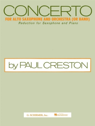 Concerto for alto sax and orchestra (band) for alto sax and piano