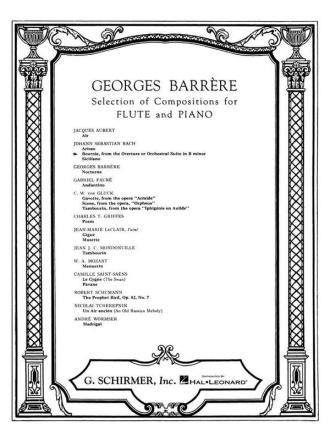Bourree from the Ouverture or orchestral suite b minor for flute and piano