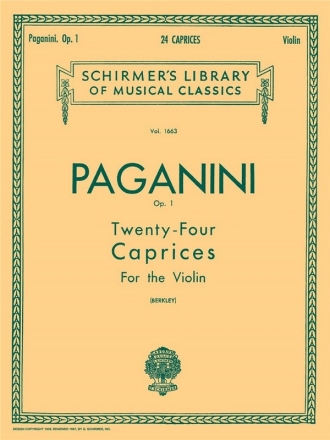 24 caprices op.1 for violin