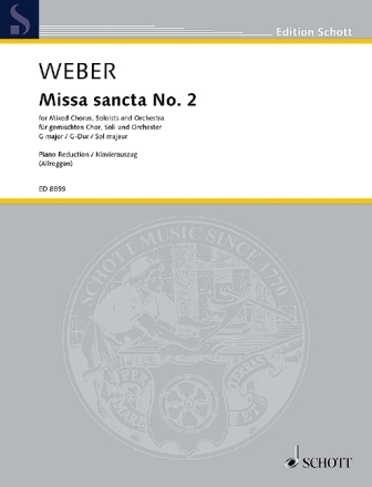 Missa Sancta G-Dur Nr.2 fr Soli, Chor und Orchester Klavierauszug