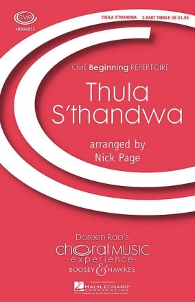Thula S'thandwa fr Kinderchor (SS) und Klavier Chorpartitur