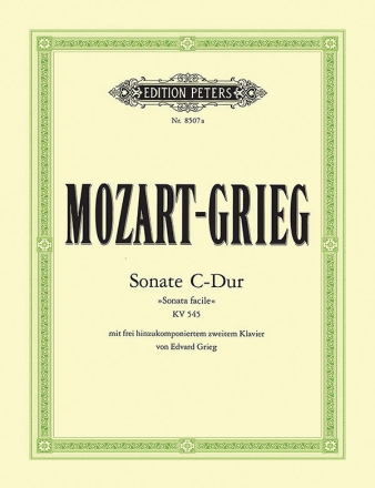 Sonate C-Dur KV545 fr 2 Klaviere mit frei hinzukomponiertem zweiten Klavier von Edvard Grieg