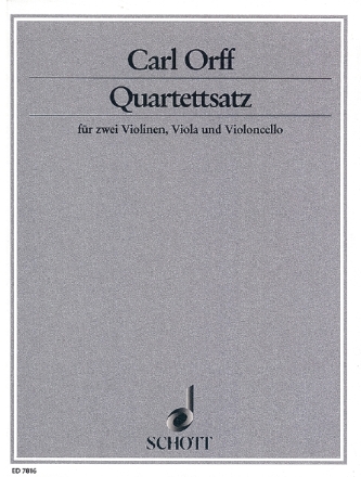 Quartettsatz fr Streichquartett Partitur und Stimmen