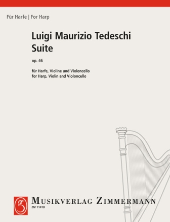Suite op.46 fr Harfe, Violine und Violoncello Partitur und Stimmen