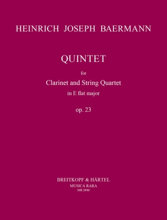 Quintett Es-Dur op.23 fr Klarinette und Streichquartett Stimmen