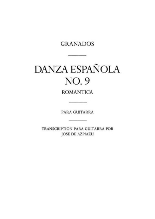 Danza espagnola no.9 para guitarra