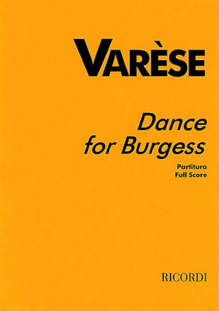 Dance for Burgess for orchestra score